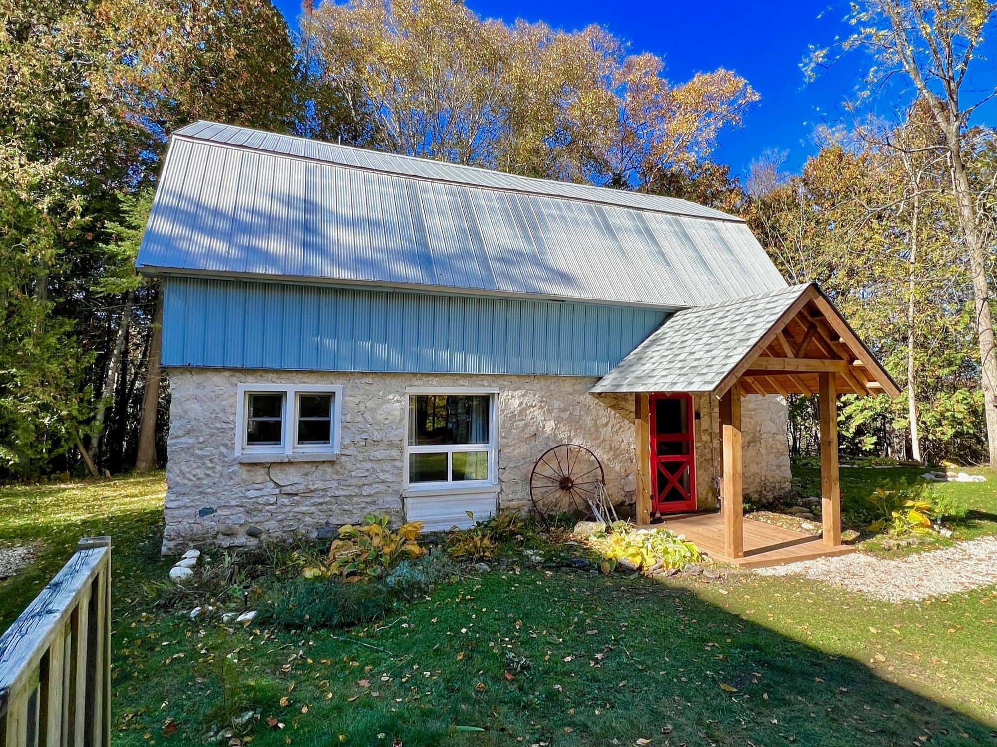 The Stone Barn — a 1920s stone barn conversion in the woods near Lion's Head