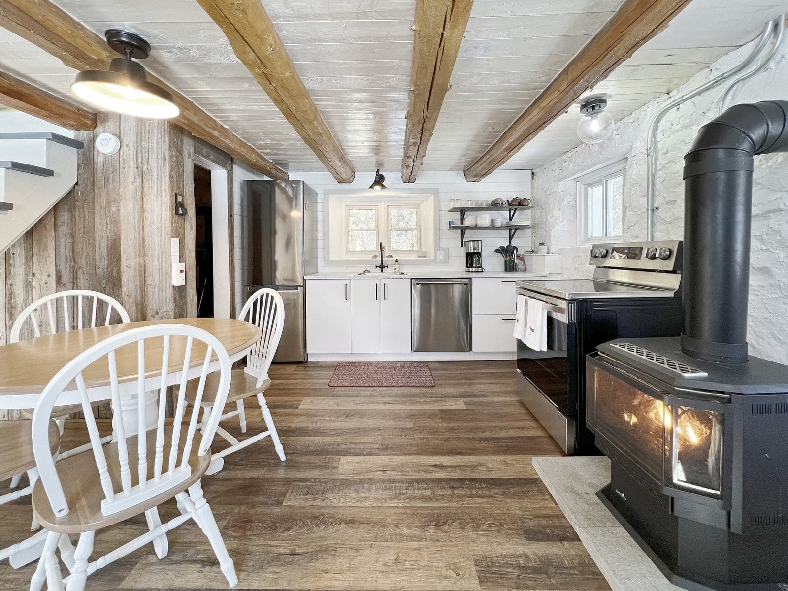 Fully stocked modern kitchen